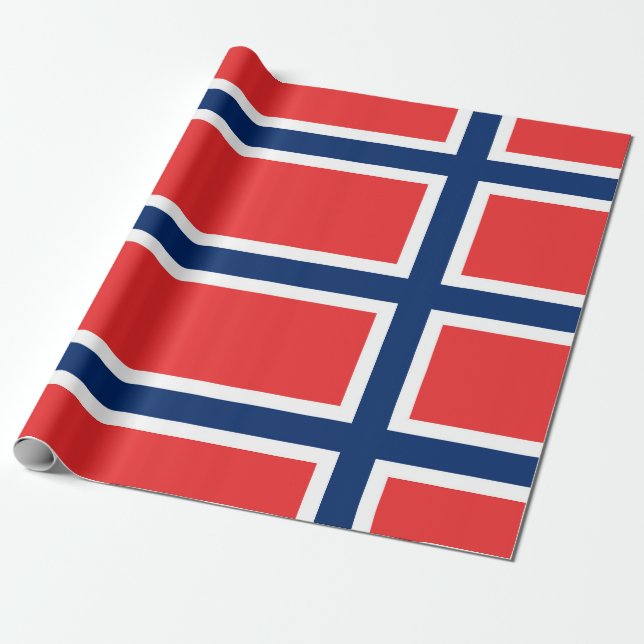 Papel De Regalo Bandera de Noruega (Desenrollado)