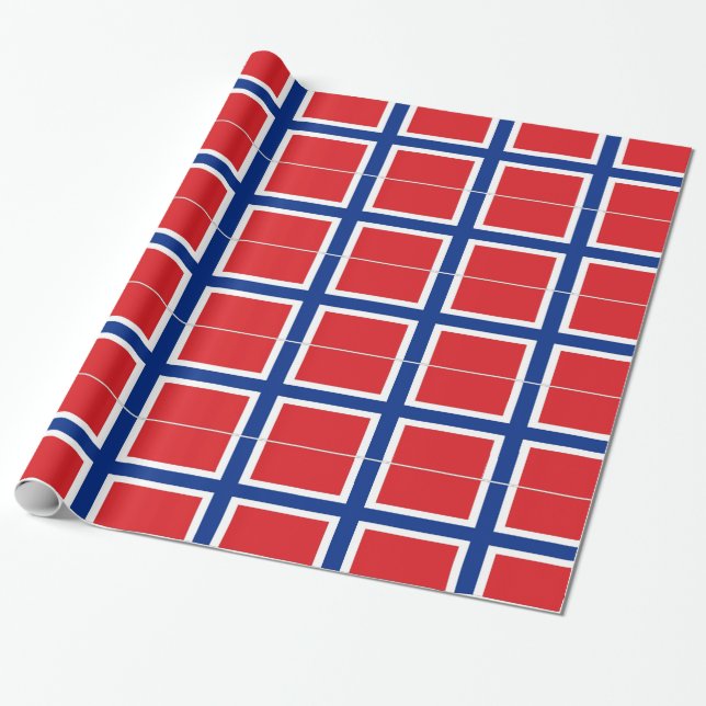 Papel De Regalo Bandera de Noruega (Desenrollado)