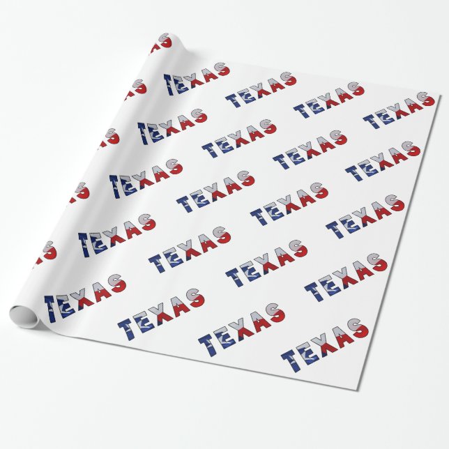 Papel De Regalo Bandera de ondeo de Texas (Desenrollado)
