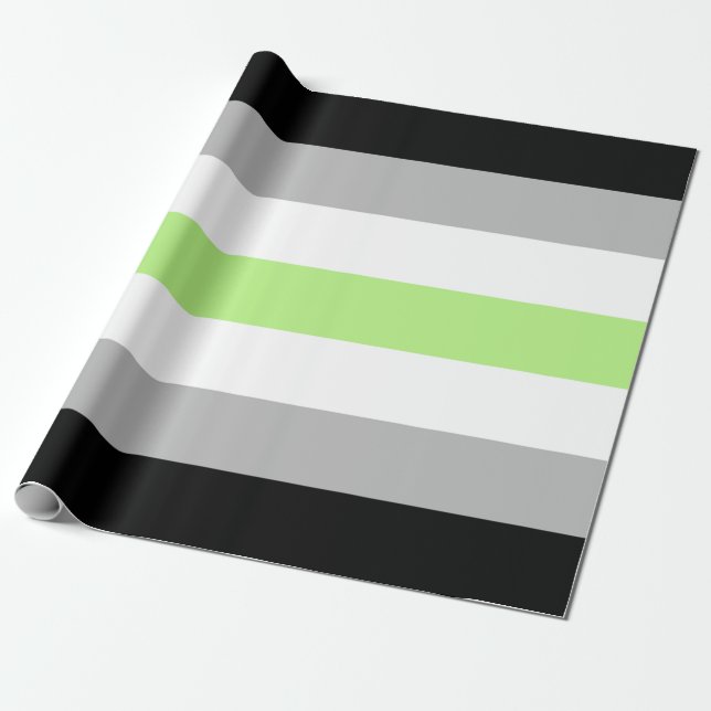 Papel De Regalo Bandera de orgullo Agender (Desenrollado)
