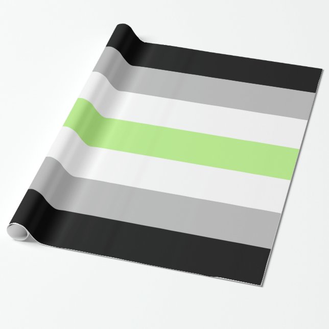 Papel De Regalo Bandera de orgullo Agender (Desenrollado)