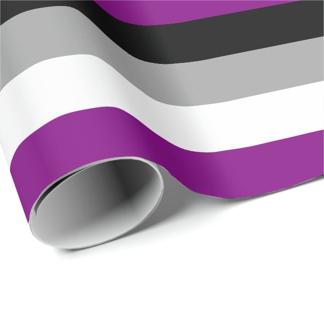 Papel De Regalo Bandera de Orgullo Asexual (Esquina del rollo)