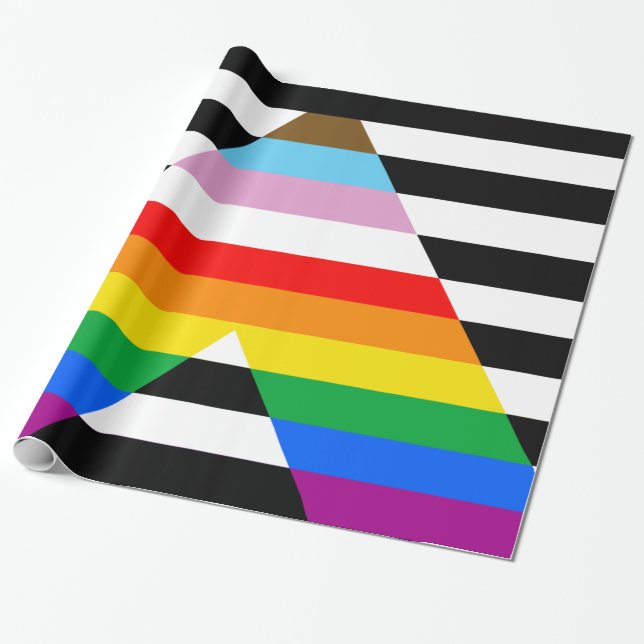 Papel De Regalo Bandera de orgullo de progreso de aliado (Desenrollado)