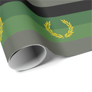 Papel De Regalo Bandera de orgullo de uniforme militar