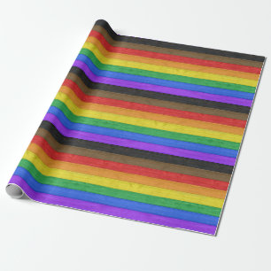 Papel De Regalo Bandera de orgullo gay inclusiva de SlipperyJoe te