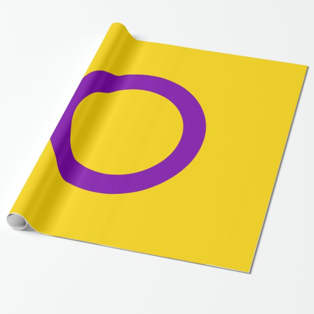 Papel De Regalo Bandera de orgullo intersexual (Desenrollado)