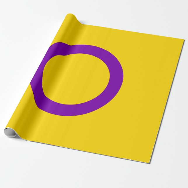 Papel De Regalo Bandera de orgullo intersexual (Desenrollado)