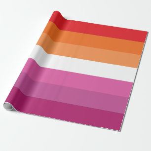 Papel De Regalo Bandera de Orgullo Lesbiano