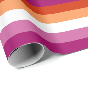 Papel De Regalo Bandera de Orgullo Lesbiano (5 Franjas)