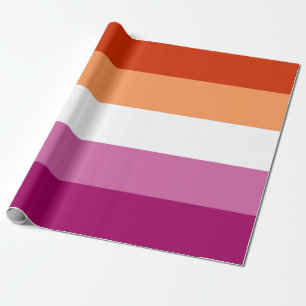 Papel De Regalo Bandera de Orgullo Lesbiano (5 Franjas)