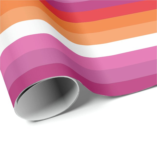 Papel De Regalo Bandera de orgullo lésbico (Esquina del rollo)