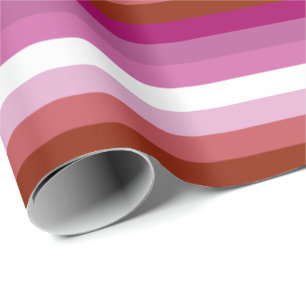 Papel De Regalo Bandera de orgullo lésbico horizontal