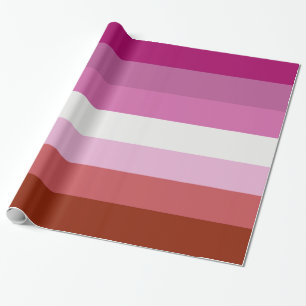 Papel De Regalo Bandera de Orgullo Lésbico (Origen)