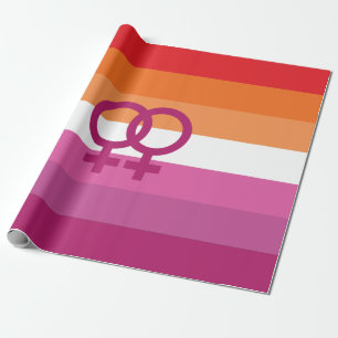 Papel De Regalo Bandera de orgullo lésbico WLW