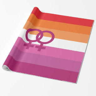 Papel De Regalo Bandera de orgullo lésbico WLW
