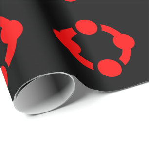Papel De Regalo Bandera de Orgullo Niche (Negro)