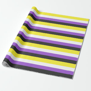 Papel De Regalo Bandera de Orgullo no binaria