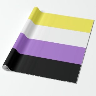 Papel De Regalo Bandera de Orgullo No Binario