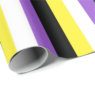Papel De Regalo Bandera de orgullo no binario vertical