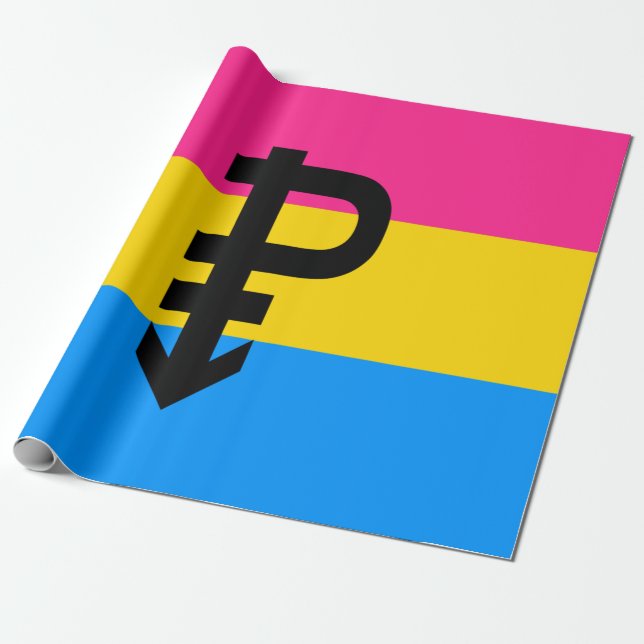 Papel De Regalo Bandera de Orgullo Pansexual (Desenrollado)