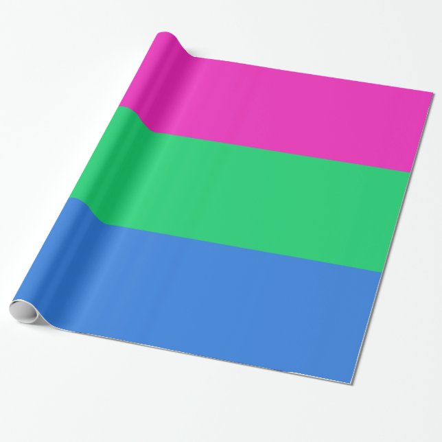 Papel De Regalo Bandera de Orgullo Polisexual (Desenrollado)