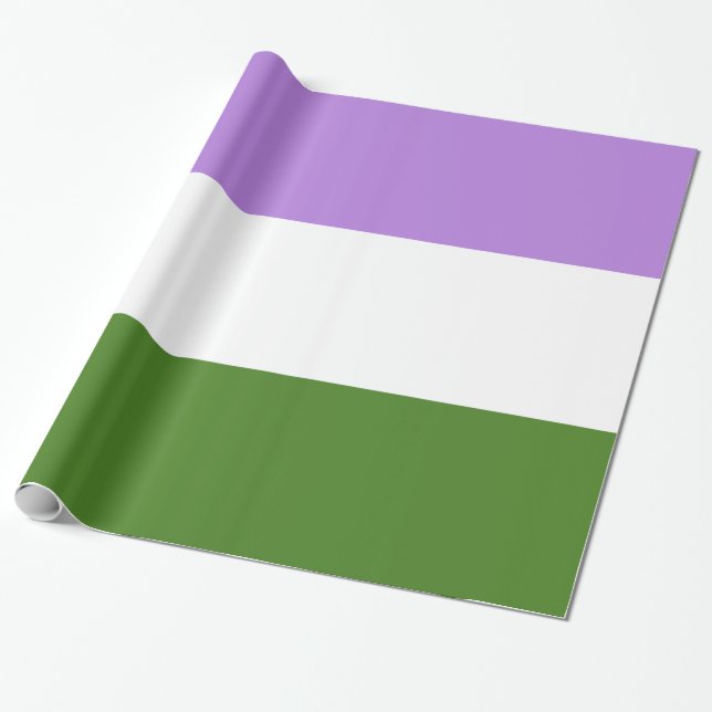 Papel De Regalo Bandera de Orgullo Queer (Desenrollado)