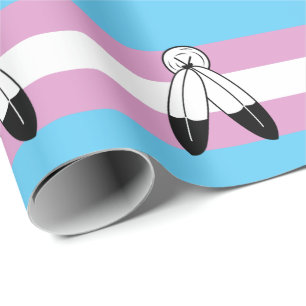 Papel De Regalo Bandera de orgullo trans de dos espíritus