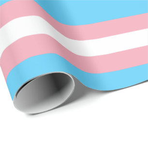 Papel De Regalo Bandera de Orgullo Transgénero Horizontal