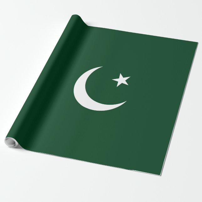 Papel De Regalo Bandera de Pakistán (Desenrollado)