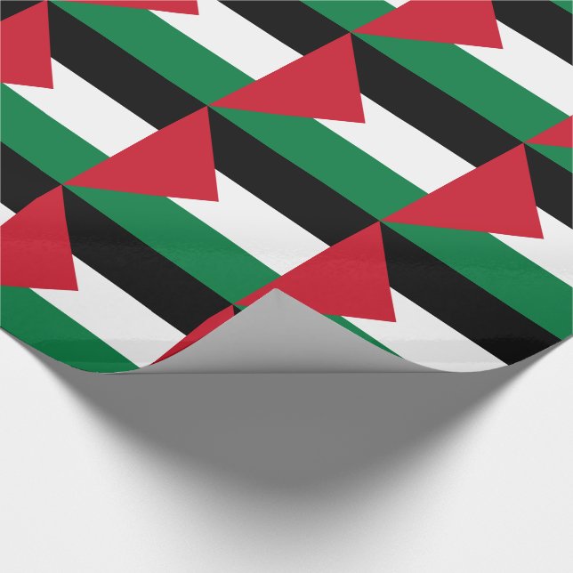 Papel De Regalo Bandera de Palestina (Esquina)