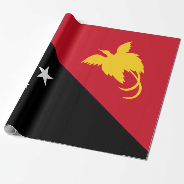 Papel De Regalo Bandera de Papúa Nueva Guinea (Desenrollado)