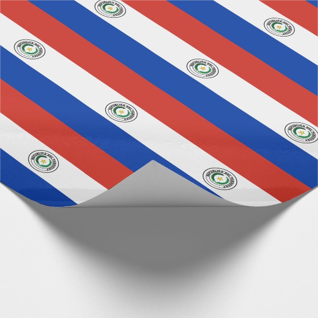 Papel De Regalo Bandera de Paraguay (Esquina)