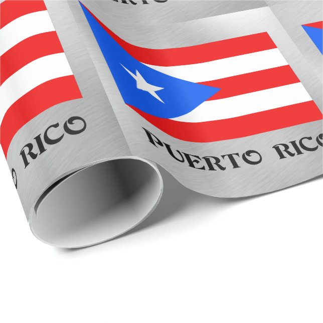 Papel De Regalo Bandera de Puerto Rico (Esquina del rollo)