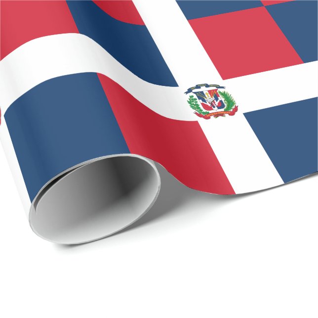 Papel De Regalo Bandera de República Dominicana (Esquina del rollo)