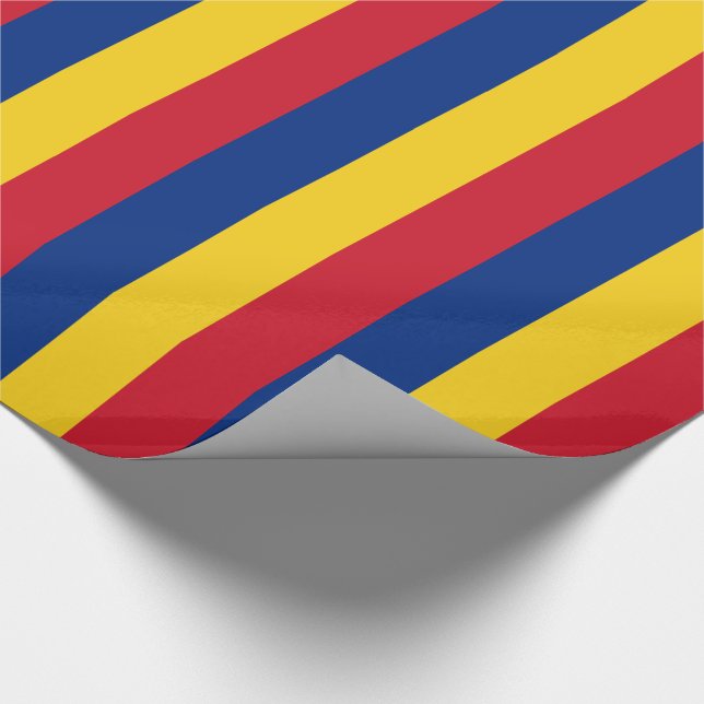 Papel De Regalo Bandera de Rumania (Esquina)