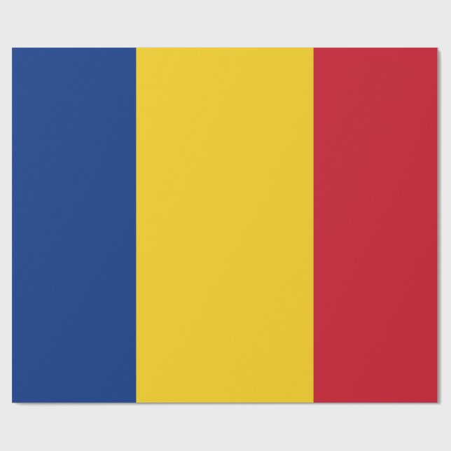Papel De Regalo Bandera de Rumania patriótica rumana (Superficie plana)