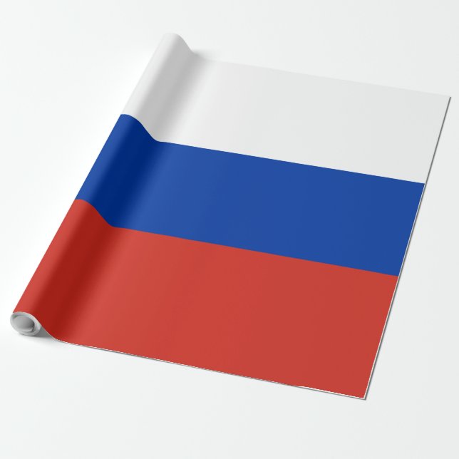Papel De Regalo Bandera de Rusia (Desenrollado)