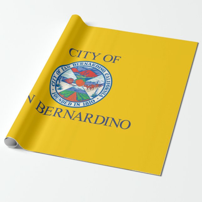 Papel De Regalo Bandera de San Bernardino (California) (Desenrollado)