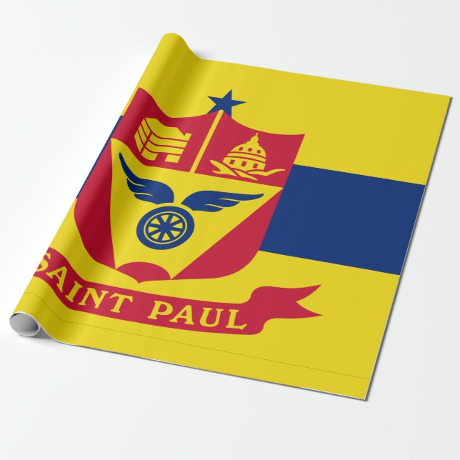 Papel De Regalo Bandera de San Pablo (Minnesota) (Desenrollado)