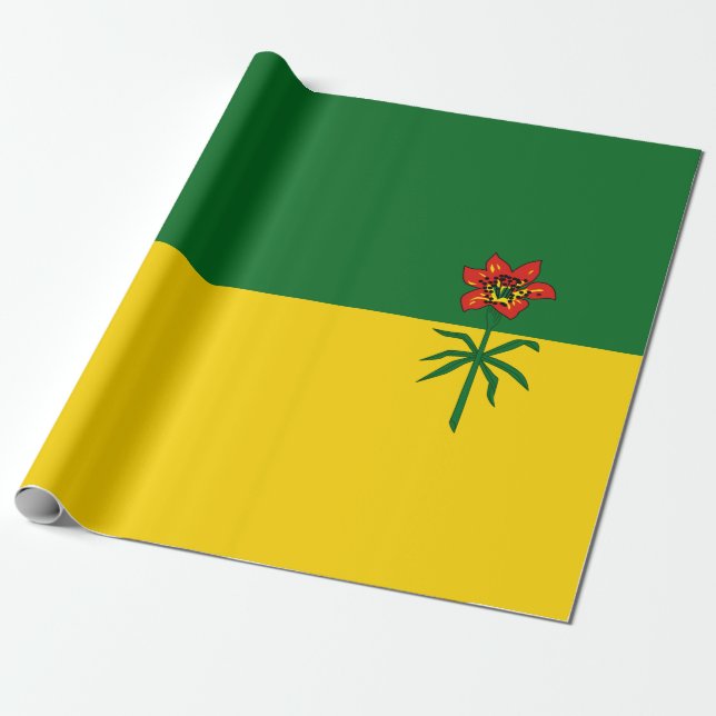Papel De Regalo Bandera de Saskatchewan (Desenrollado)