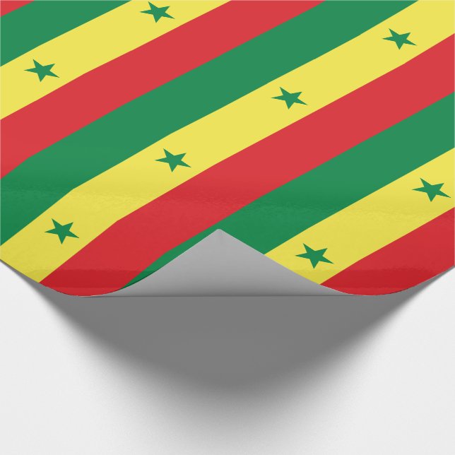 Papel De Regalo Bandera de Senegal (Esquina)