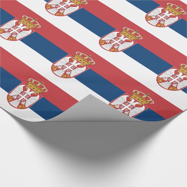 Papel De Regalo Bandera de Serbia (Esquina)