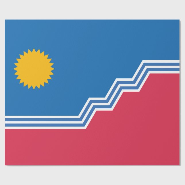 Papel De Regalo Bandera de Sioux Falls (Dakota del Sur) (Superficie plana)