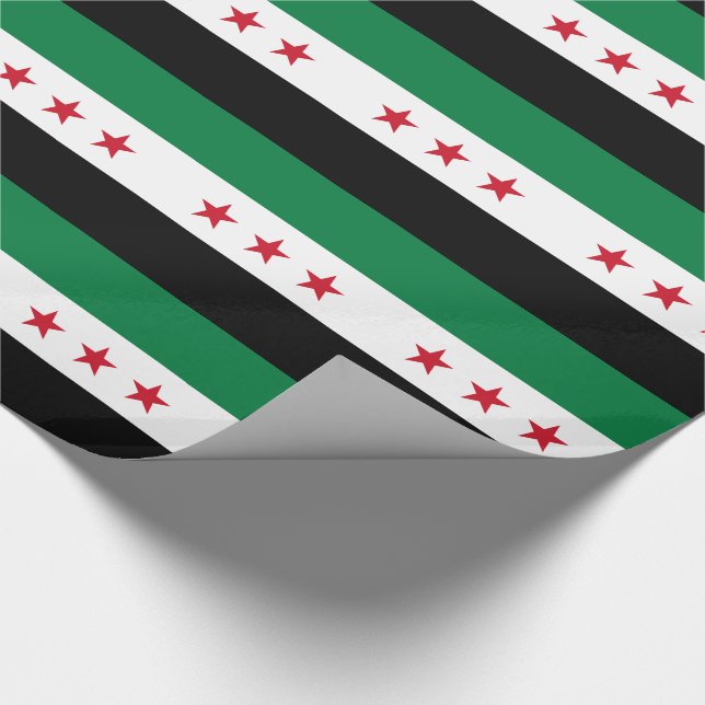 Papel De Regalo Bandera de Siria (Esquina)
