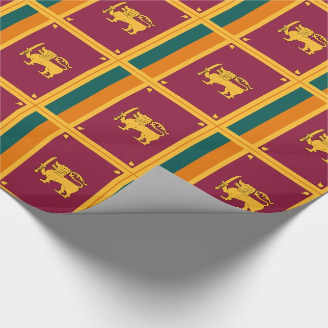 Papel De Regalo Bandera de Sri Lanka (Esquina)