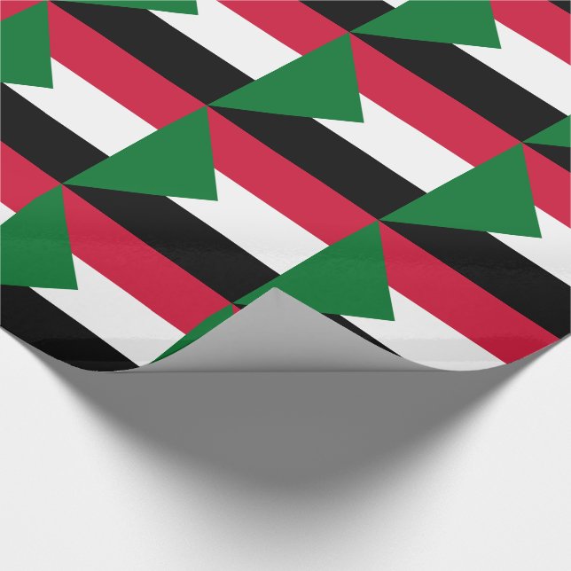 Papel De Regalo Bandera de Sudán (Esquina)
