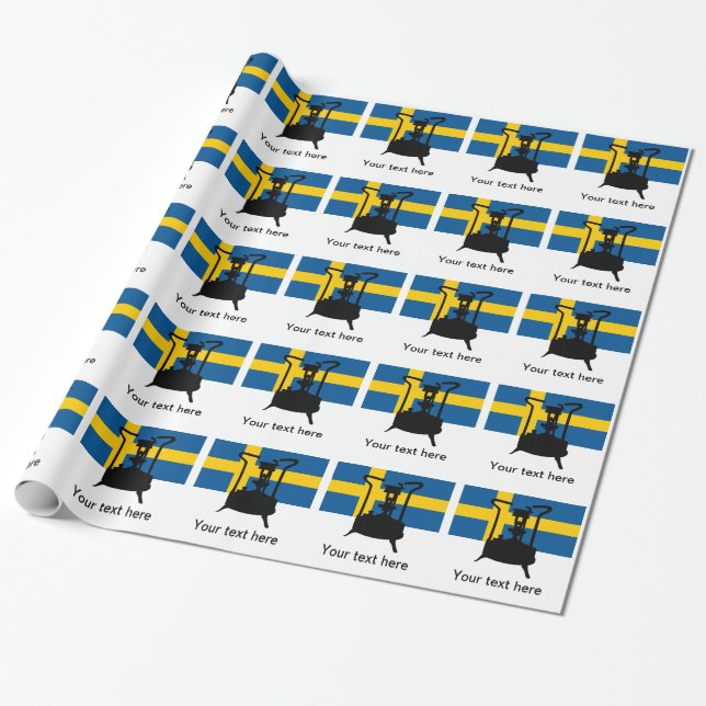 Papel De Regalo Bandera de Suecia | Cocina de presión (Desenrollado)