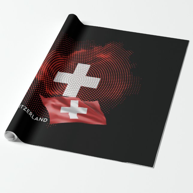 Papel De Regalo bandera de Suiza (Desenrollado)