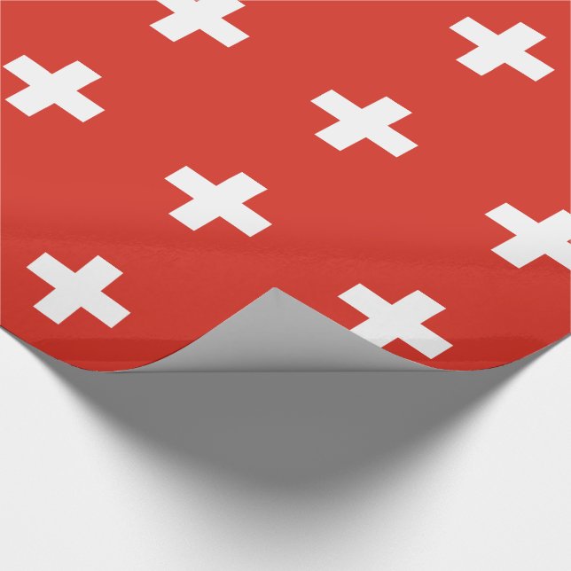 Papel De Regalo Bandera de Suiza (Esquina)