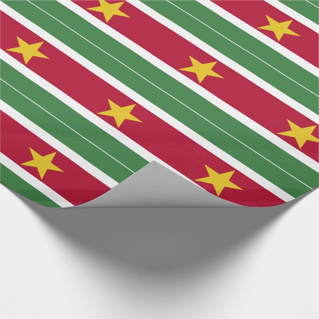 Papel De Regalo Bandera de Surinam (Esquina)